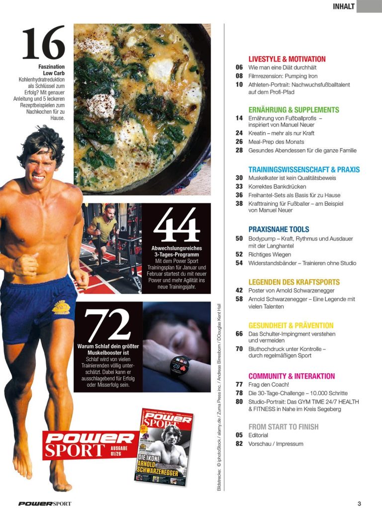 Inhalte Ausgabe 1 Power Sport Magazin